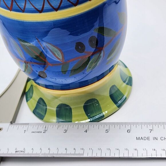 Vintage Certified International Pamela Gladding Hand-Painted Ceramic Vase 9.3inH - Picture 10 of 11